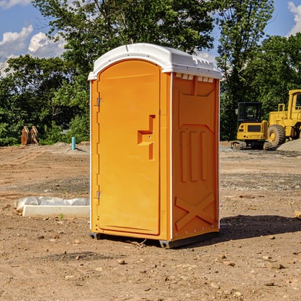 how often are the porta potties cleaned and serviced during a rental period in Frederick Illinois